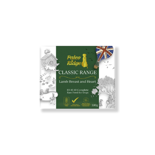 Paleo Ridge Classic Lamb Breast and Heart 500g